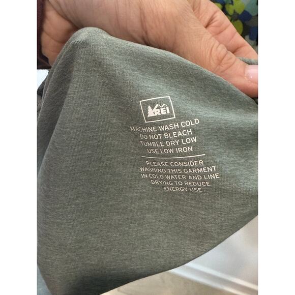 REI Active Dress Women S Green Blue Travel Athleisure Floral Outdoor Babydoll - Picture 9 of 9